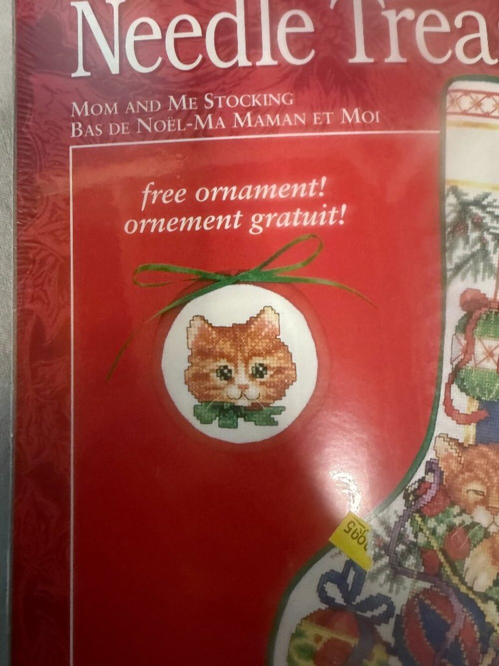 Needle Treasures "Mom and Me Stocking" Counted Cross Stitch Kit (#02995 Vintage - Picture 4 of 5